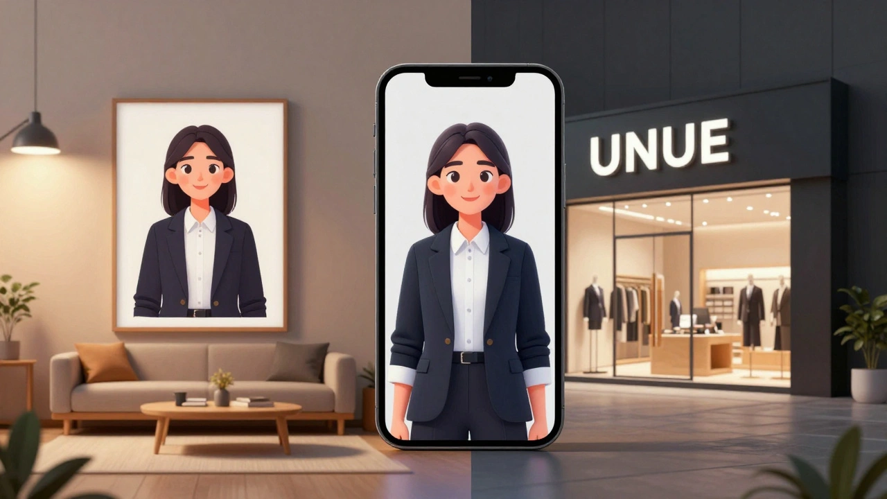 Comparison of a digital illustration as a personal piece versus a commercial brand asset.