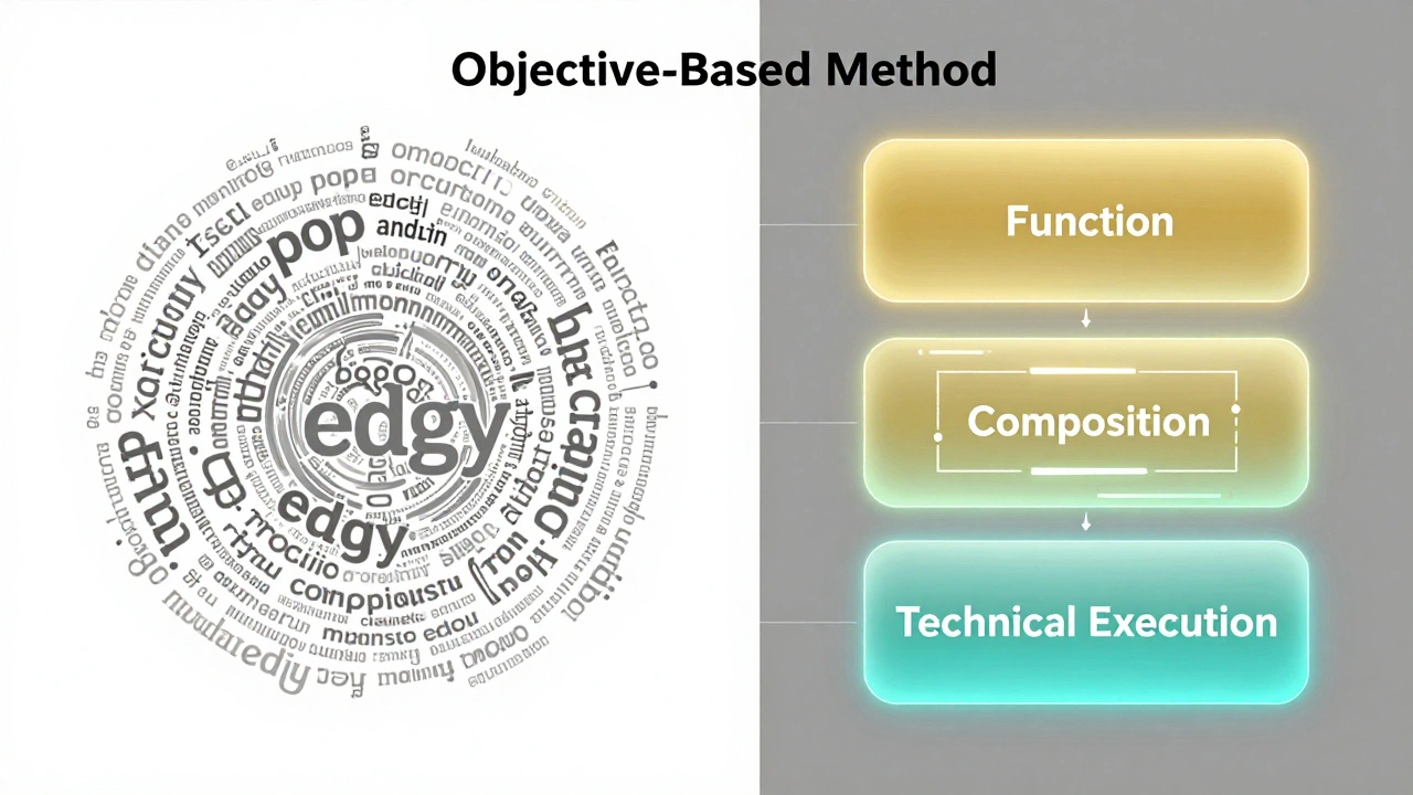 Split-screen illustration showing the transition from subjective feedback to objective analysis.