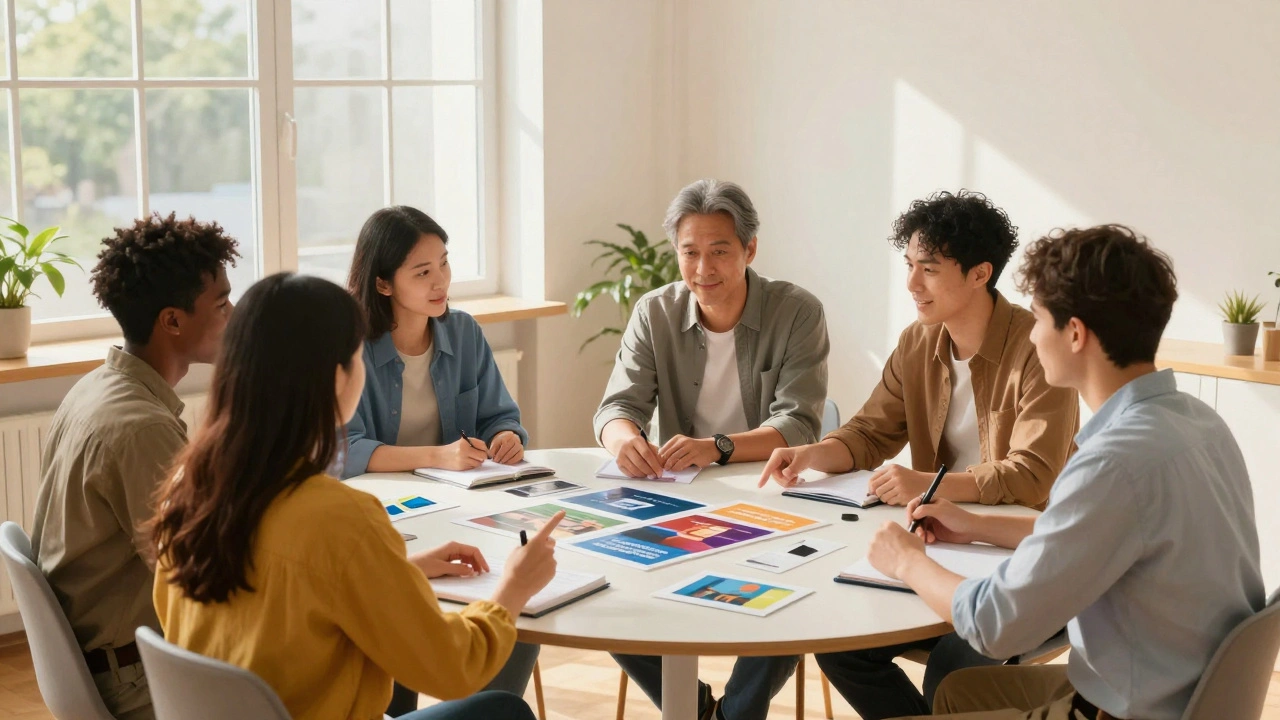 Diverse group testing exhibition prototypes in a focus group