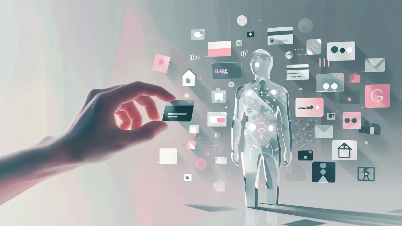 Conceptual image of removing personal data from a digital profile