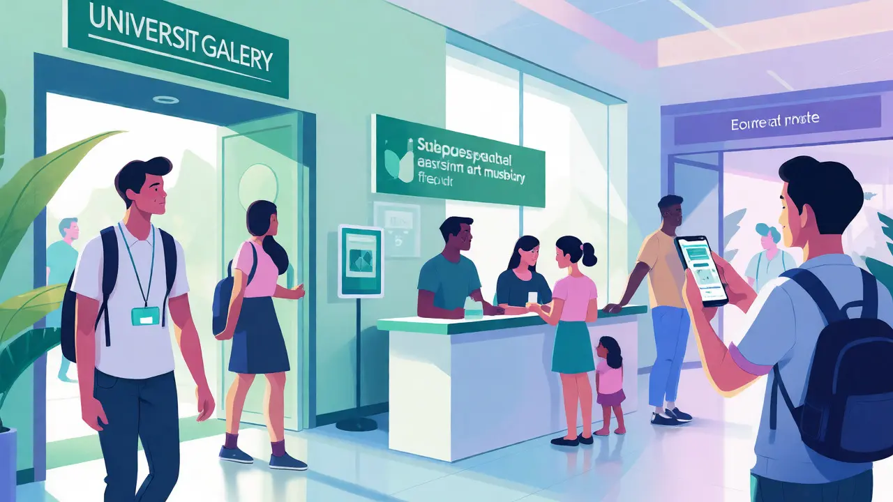 Visitors entering various museum types with different payment methods